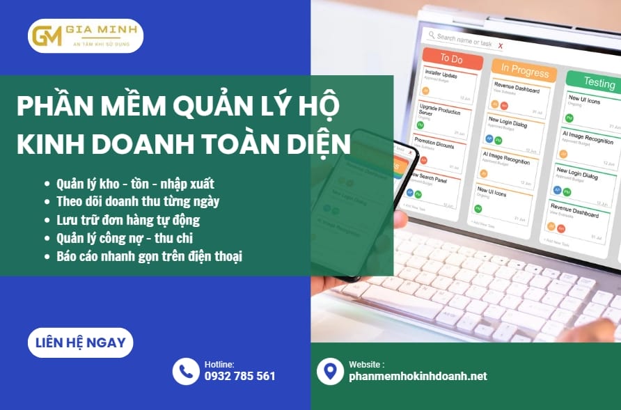 Giao diện phần mềm MISA cho hộ kinh doanh dịch vụ bảo vệ trông giữ xe tại Hà Nội