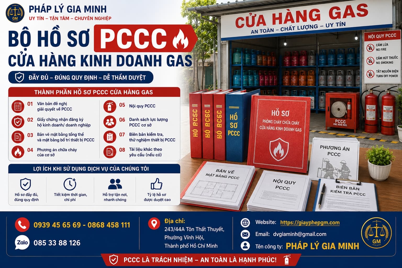 Bộ hồ sơ PCCC cửa hàng kinh doanh gas