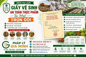 Dịch vụ làm giấy vệ sinh an toàn thực phẩm tại Huế trọn gói