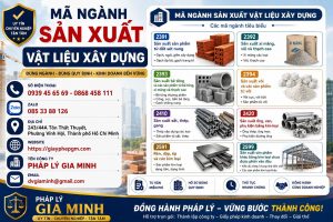 Mã Ngành Sản Xuất Vật Liệu Xây Dựng