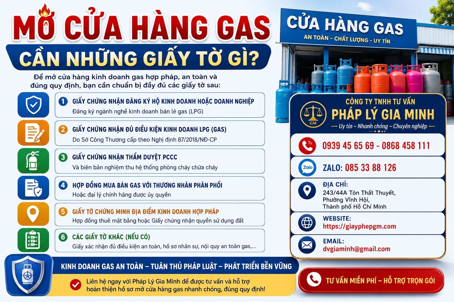Mở cửa hàng gas cần những giấy tờ gì