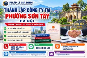 Thành lập công ty tại phường Sơn Tây Hà Nội